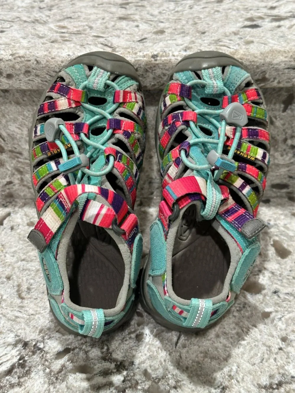 Keen Whisper Kids Sandals Size 12 Raya Fusion Multicolor Water Hiking Shoes Play